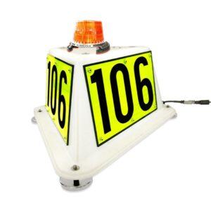 LED display with a light on top