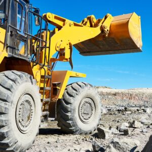 dump truck sitting on a worksite