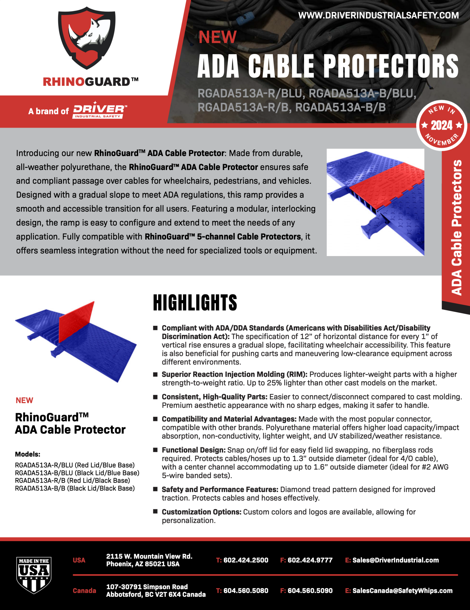 Product Downloads & Spec Sheets | Driver Industrial Safety™